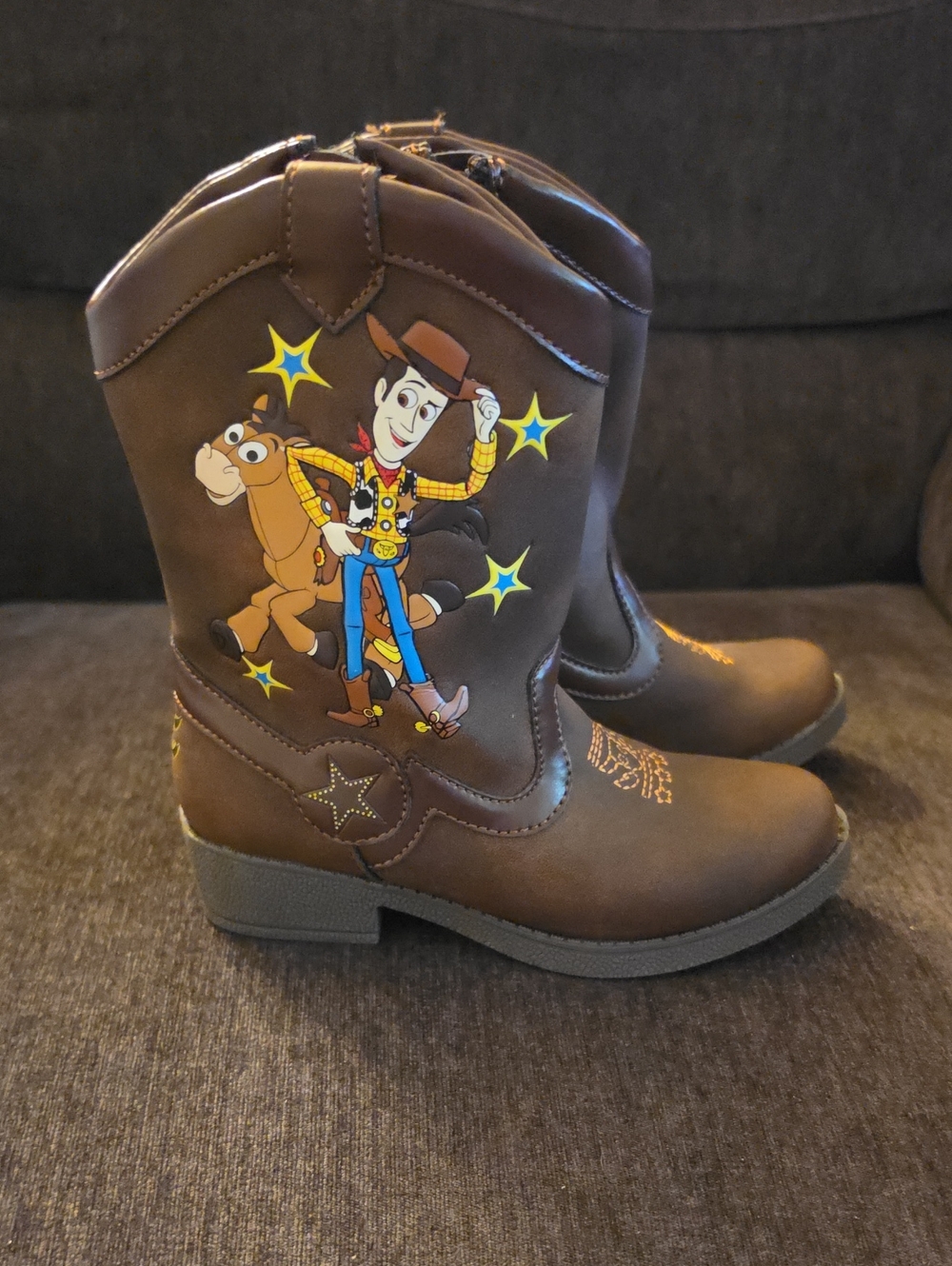 Disney Pixar Toy Story Woody & Bullseye Kids Cowboy Boots - Size 10